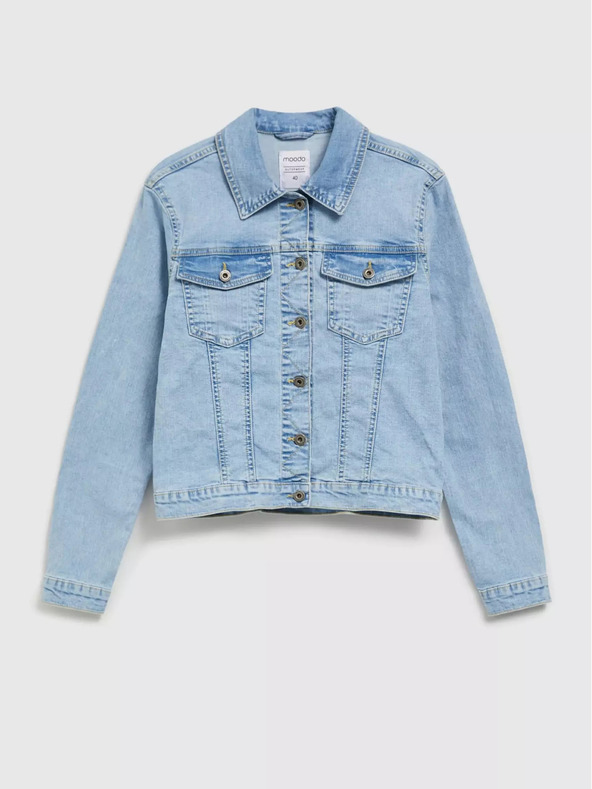 Moodo Hellblaue Jeansjacke mit Knöpfen Moodo