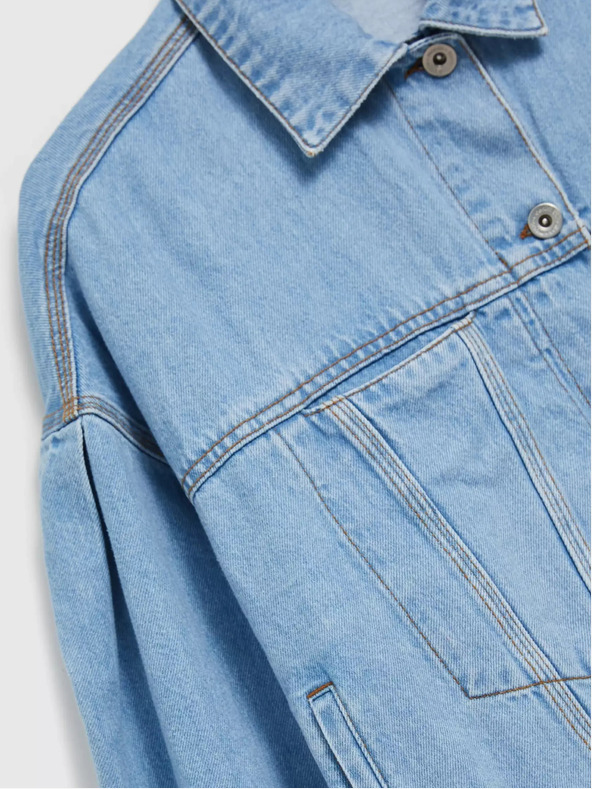 Moodo Kurze blaue Jeansjacke Moodo