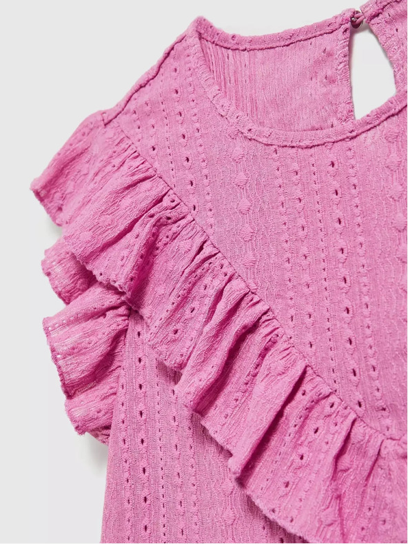 Moodo Rosa Rüschenbluse Moodo