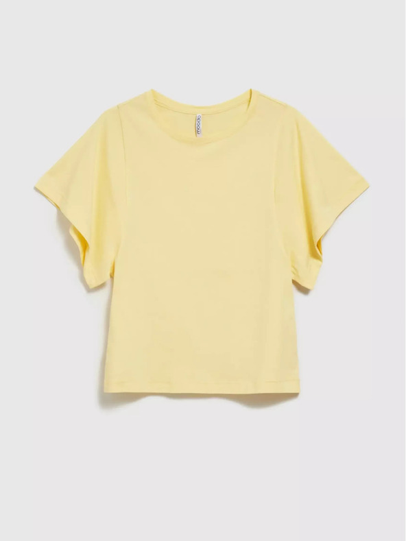 Moodo Gelbes Hemd mit weiten Ärmeln Moodo