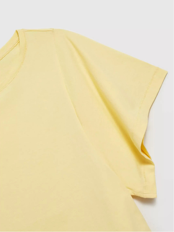 Moodo Gelbes Hemd mit weiten Ärmeln Moodo