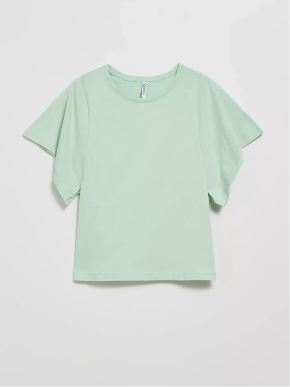 Moodo Grünes Hemd mit weiten Ärmeln Moodo