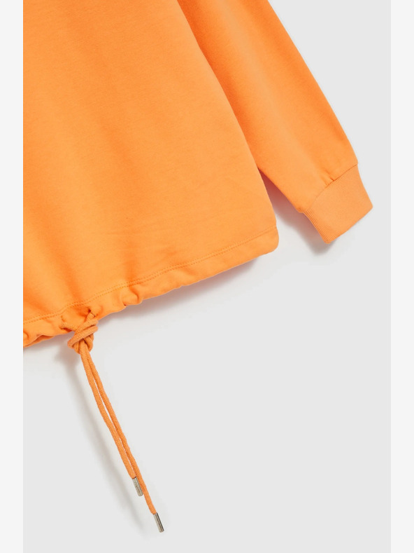 Moodo Orangefarbenes Sweatshirt mit V-Ausschnitt Moodo