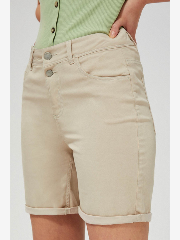 Moodo Beige Damen Shorts Moodo