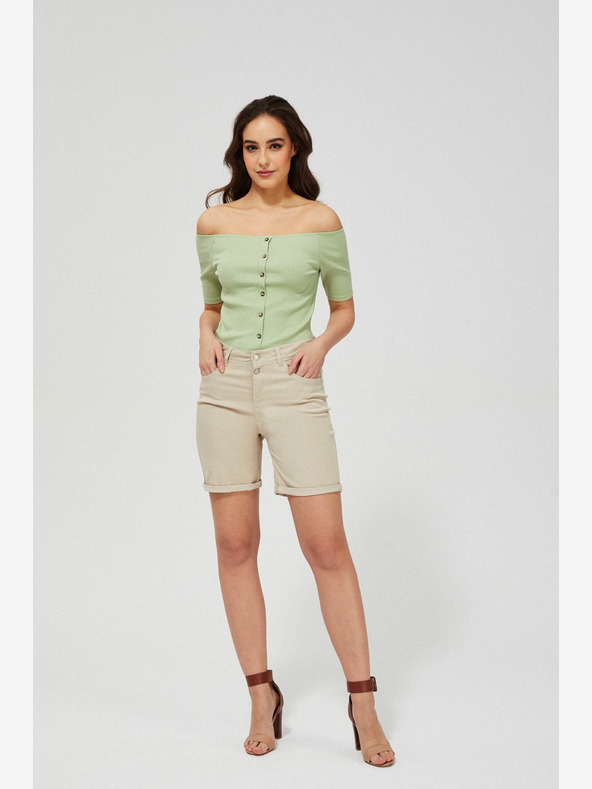 Moodo Beige Damen Shorts Moodo