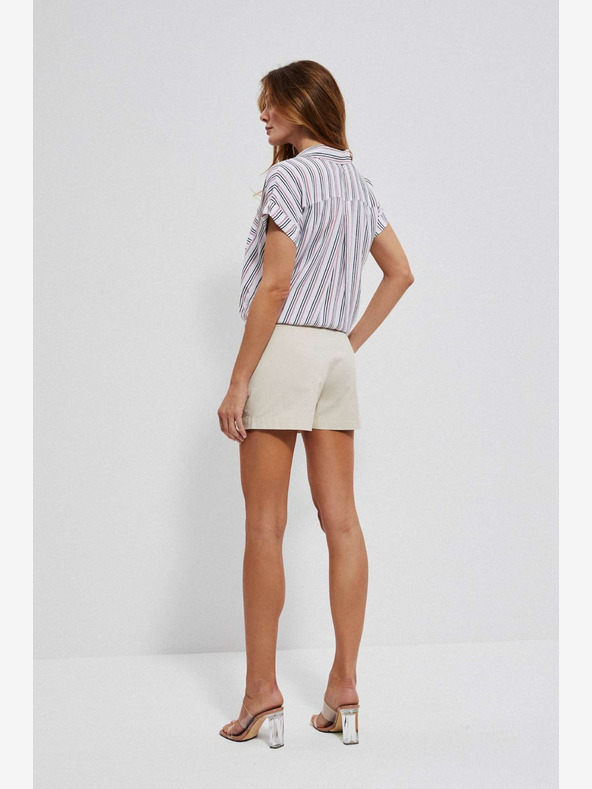 Moodo Cremefarbene Damen Shorts Moodo
