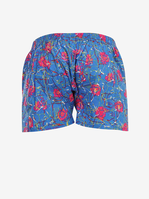 Styx Rosa und blau gemusterte Styx Shorts für Herren