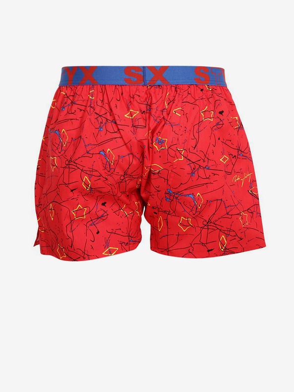 Styx Rote Herren-Shorts mit Sport-Gummizug Styx Art Jáchym
