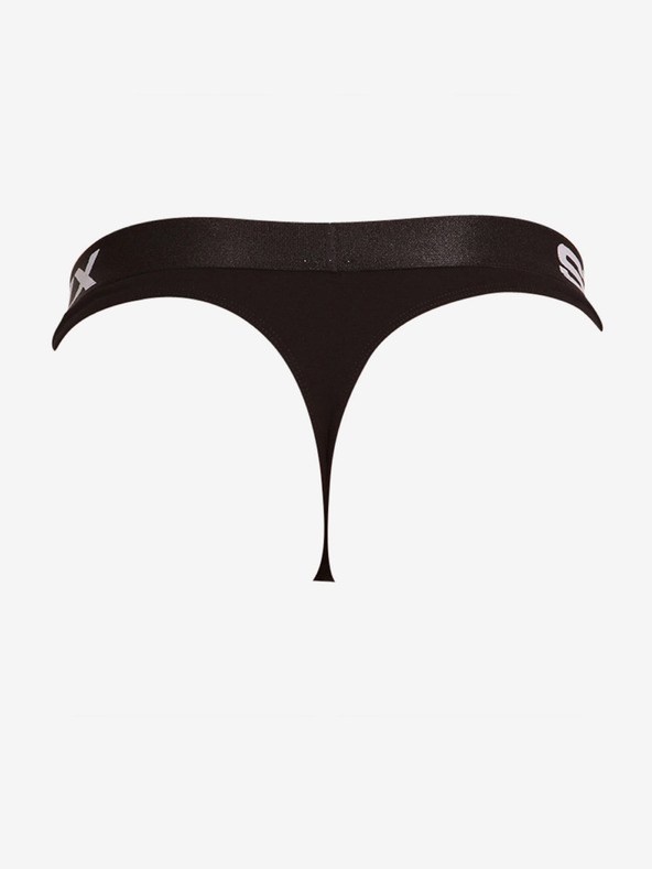 Styx Schwarzer Damen-Tanga mit Sport-Gummizug Styx