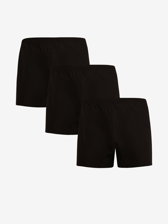 Nedeto Set aus drei Herrenshorts in schwarz Nedeto