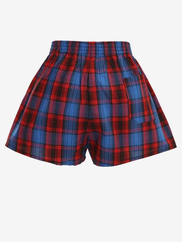 Styx Blau-rot karierte Shorts für Jungen Styx