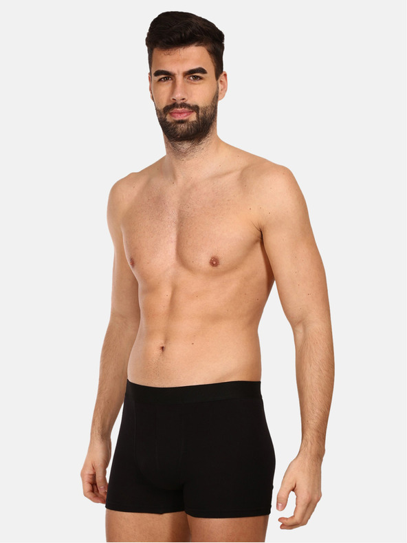 Nedeto Fünfer-Set Herren-Boxershorts in schwarz und blau Nedeto