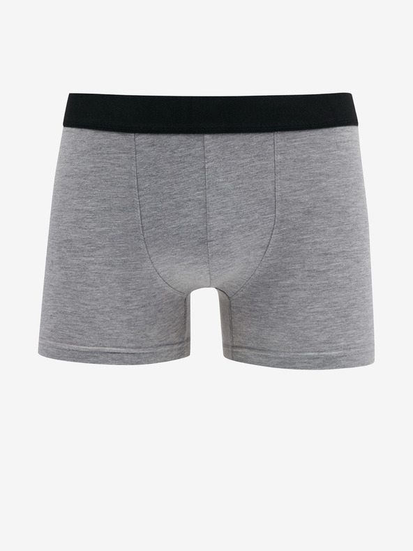 Nedeto Set mit fünf Herren-Boxershorts in schwarz, grau und weiß Nedeto