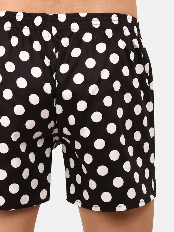 Styx Schwarze Herrenshorts Styx premium art Polka dots