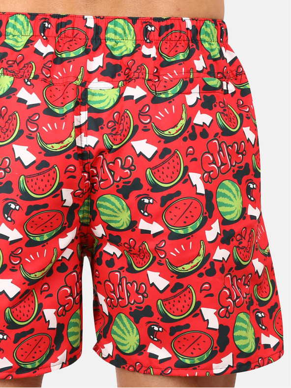 Styx Rote Styx Melonen gemusterte Badehose für Herren