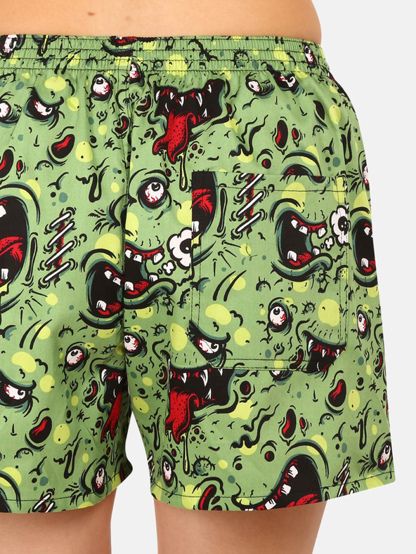 Styx Grün gemusterte Damen-Schlafshorts Styx Zombie