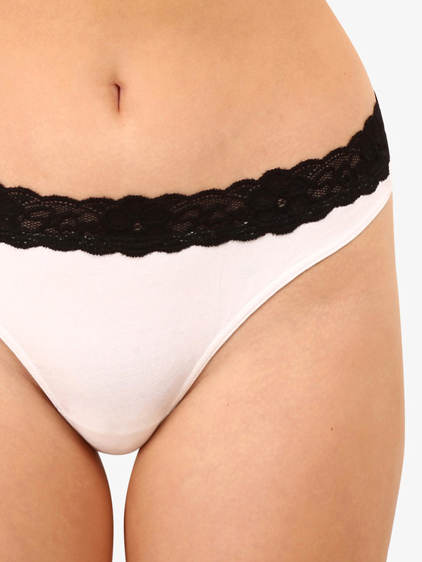 Styx Weißer Damen-Tanga mit Spitze Styx