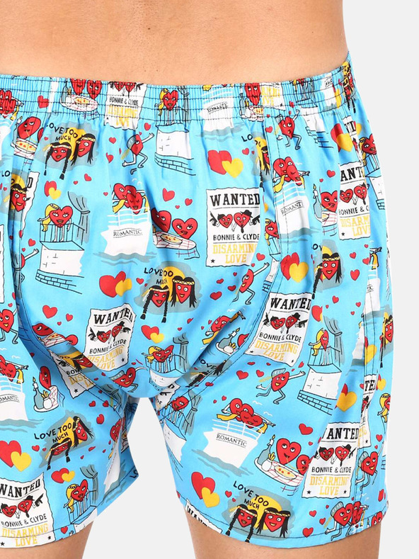 Styx Türkisfarbene Styx-Valentine's-Day-Shorts für Herren