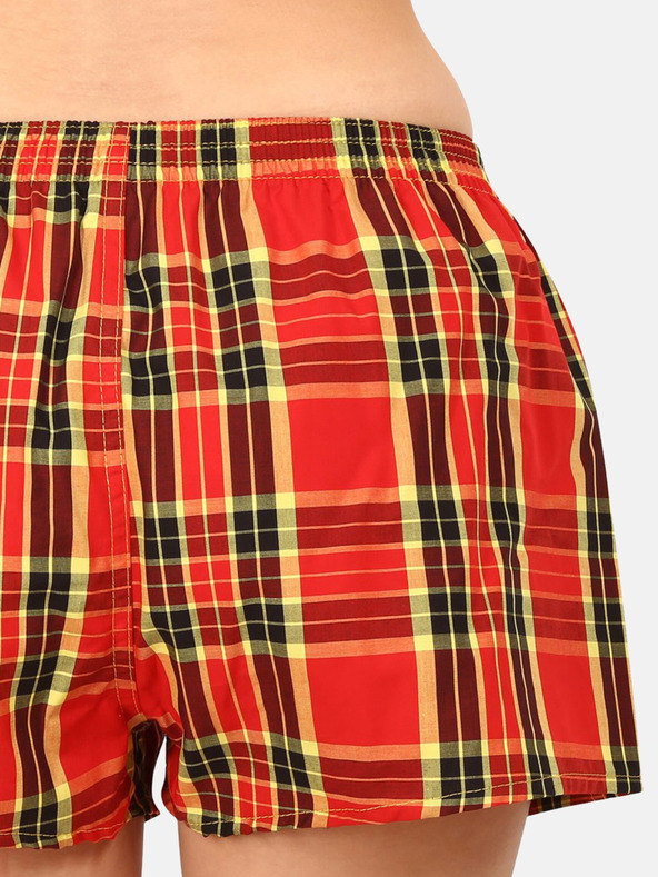 Styx Gelb und rot karierte Shorts für Frauen Styx