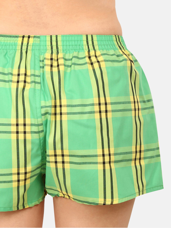 Styx Gelb-grün karierte Shorts für Damen von Styx