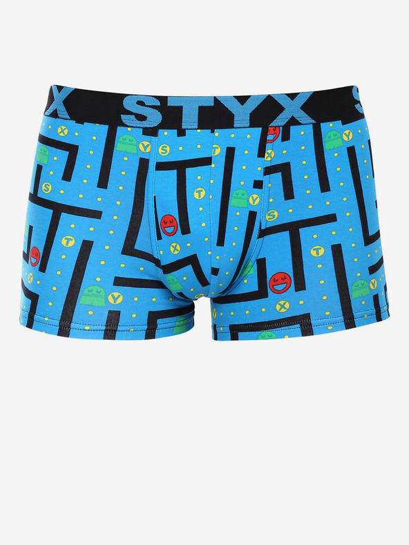 Styx Blaue gemusterte Herren Boxershorts Styx Game
