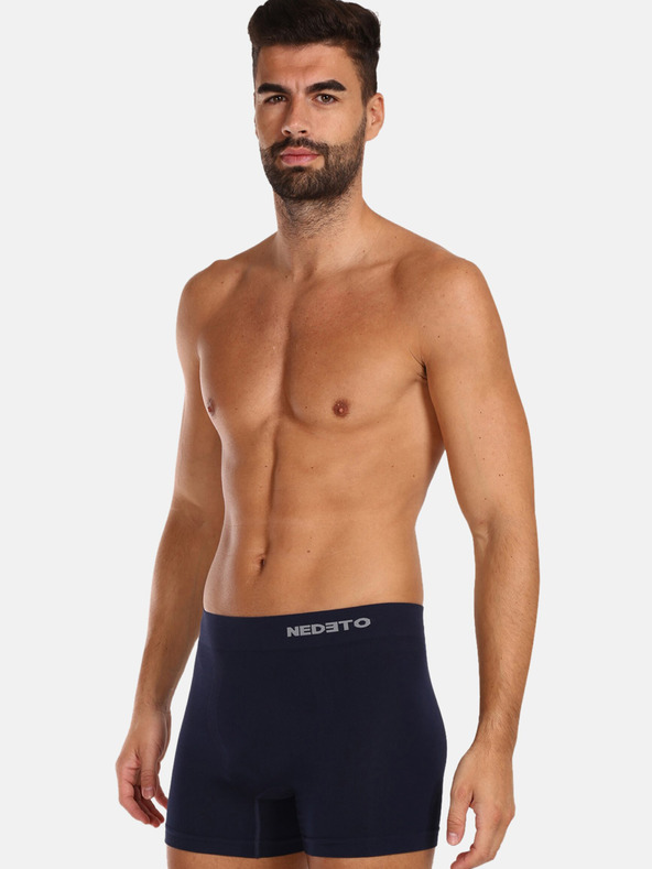 Nedeto Dunkelblaue Herren Boxershorts Nedeto aus nahtlosem Bambus