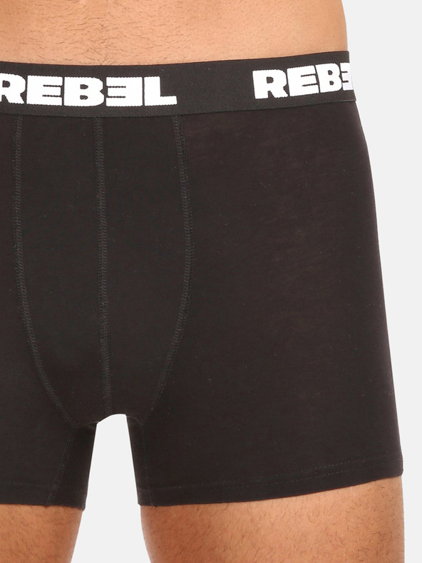Nedeto Fünfer-Set Herren Boxershorts in Schwarz Nedeto Rebel