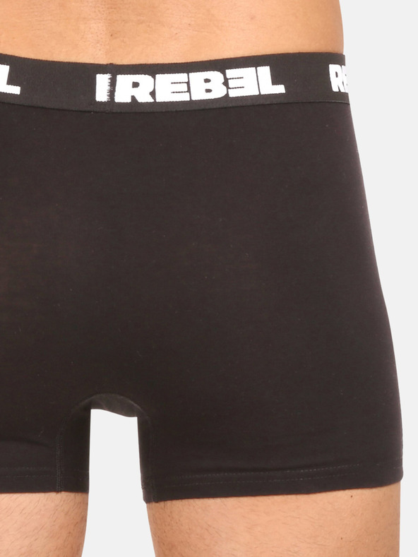 Nedeto Fünfer-Set Herren Boxershorts in Schwarz Nedeto Rebel