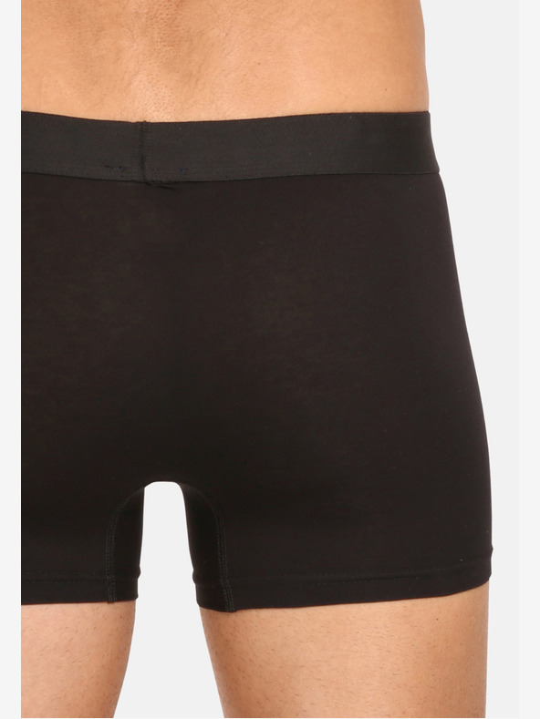 Nedeto Fünfer-Set Herren-Boxershorts in Übergröße in schwarz Nedeto