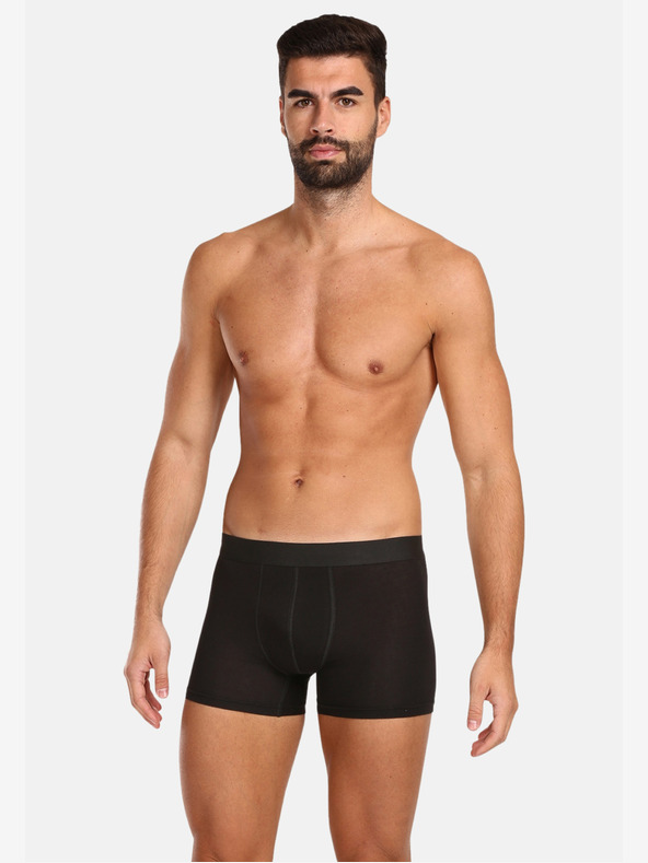 Nedeto Fünfer-Set Herren-Boxershorts in Übergröße in schwarz Nedeto