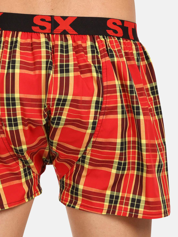 Styx Rot karierte Herrenshorts Styx