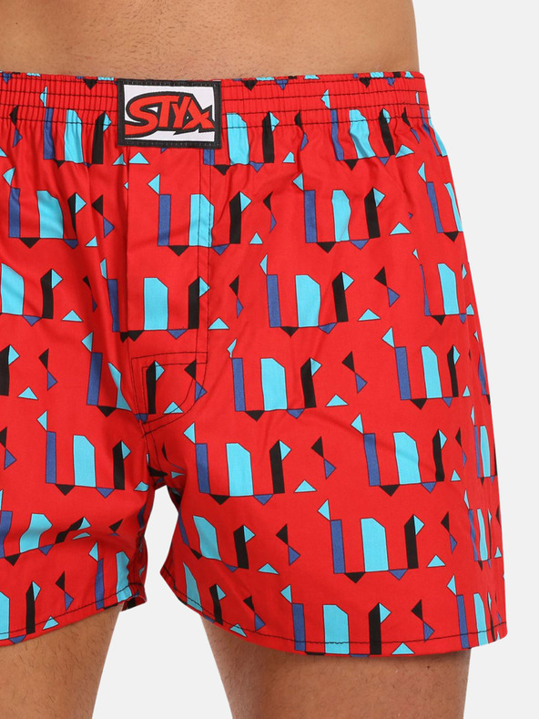 Styx Rote gemusterte Shorts für Männer Styx Patterns
