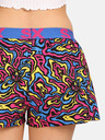 Styx Rosa und blaue gemusterte Damen Schlafshorts Styx Mushrooms