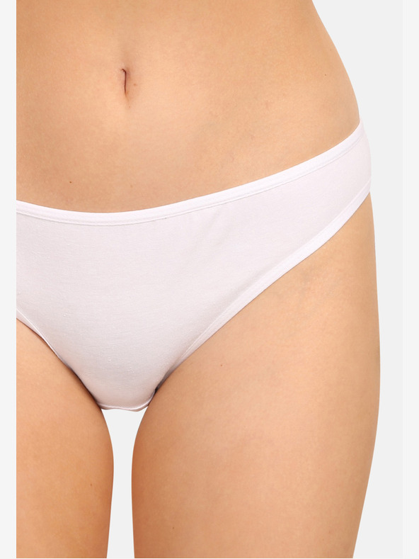 Nedeto Set aus fünf Damen-Slips in weiß, rosa und schwarz Nedeto