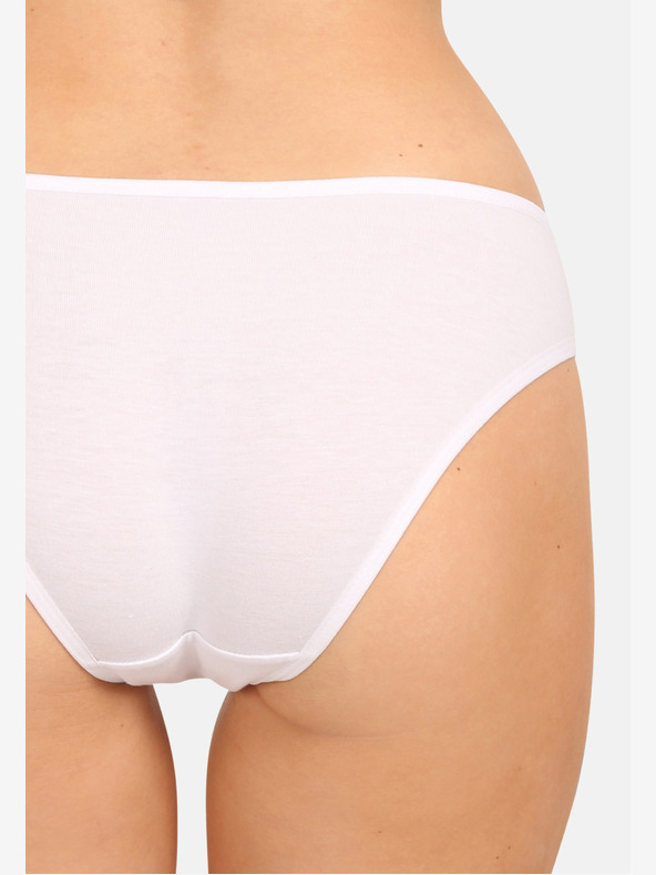 Nedeto Set aus fünf Damen-Slips in weiß, rosa und schwarz Nedeto