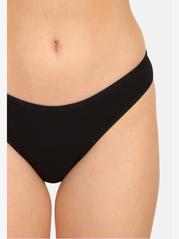 Nedeto Set mit fünf Damen-Boxershorts in schwarz Nedeto