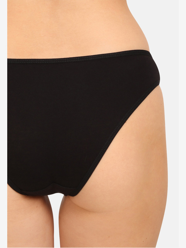 Nedeto Set mit fünf Damen-Boxershorts in schwarz Nedeto