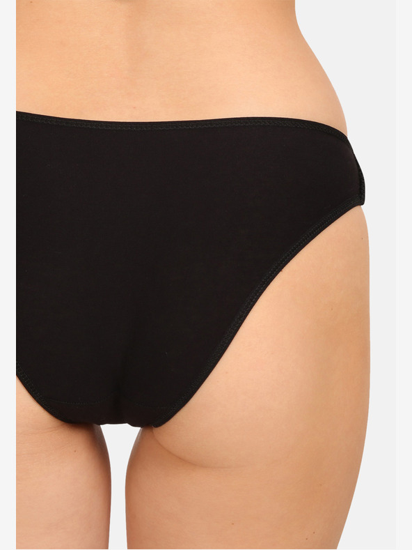 Nedeto Dreier-Set Damen-Slips in Schwarz Nedeto