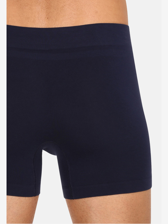 Nedeto Set mit fünf nahtlosen Bambus-Boxershorts für Herren in dunkelblau Nedeto