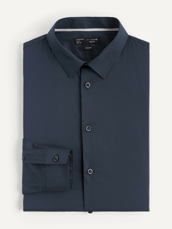 Celio Dunkelblaues Herrenhemd Celio Masantal1