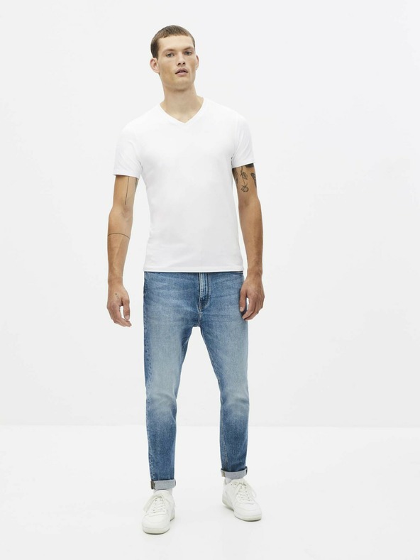 Celio Weißes Herren Basic T-Shirt Celio Neuniv