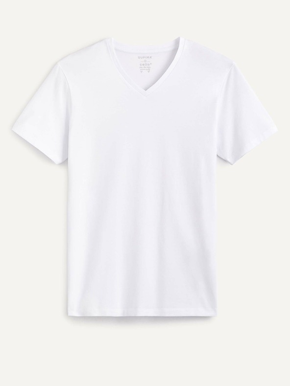 Celio Weißes Herren Basic T-Shirt Celio Neuniv