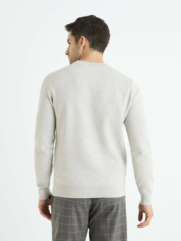 Celio Hellgrauer Herrenpullover Celio Bepic