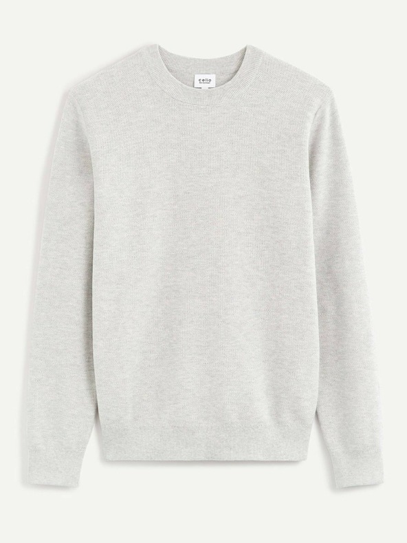 Celio Hellgrauer Herrenpullover Celio Bepic