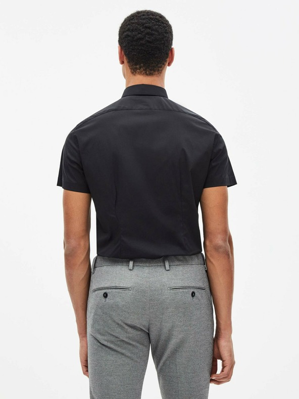 Celio Schwarzes Herren Celio Daslim Kurzarm-Shirt