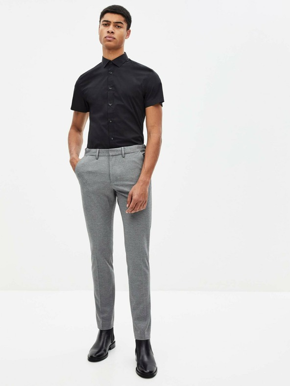 Celio Schwarzes Herren Celio Daslim Kurzarm-Shirt