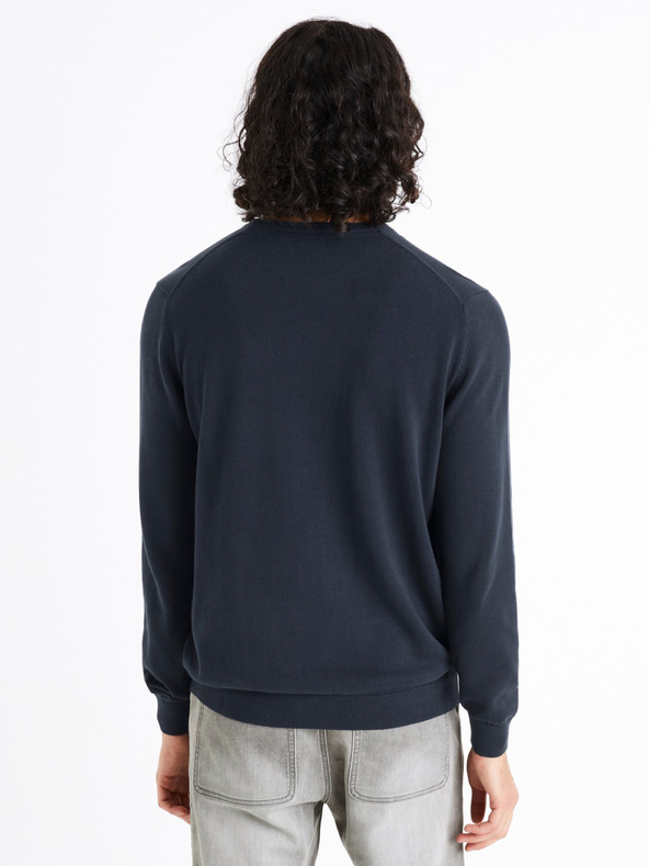 Celio Dunkelblauer Herrenpullover Celio Decoton