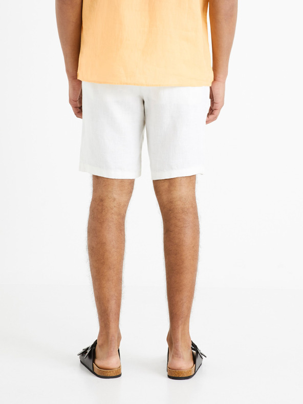 Celio Weiße Herrenshorts aus Leinen Celio Dolinusbm