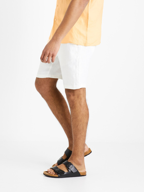 Celio Weiße Herrenshorts aus Leinen Celio Dolinusbm