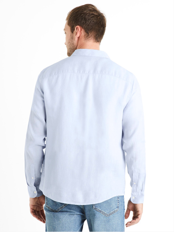 Celio Hellblaues Herren Leinenhemd Celio Daflix